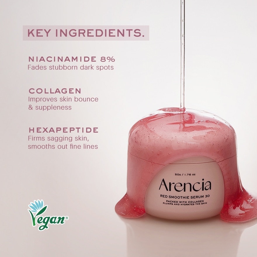 Fresh Red Smoothie Serum 30 Collagen + Peptide + Rosehip 50g