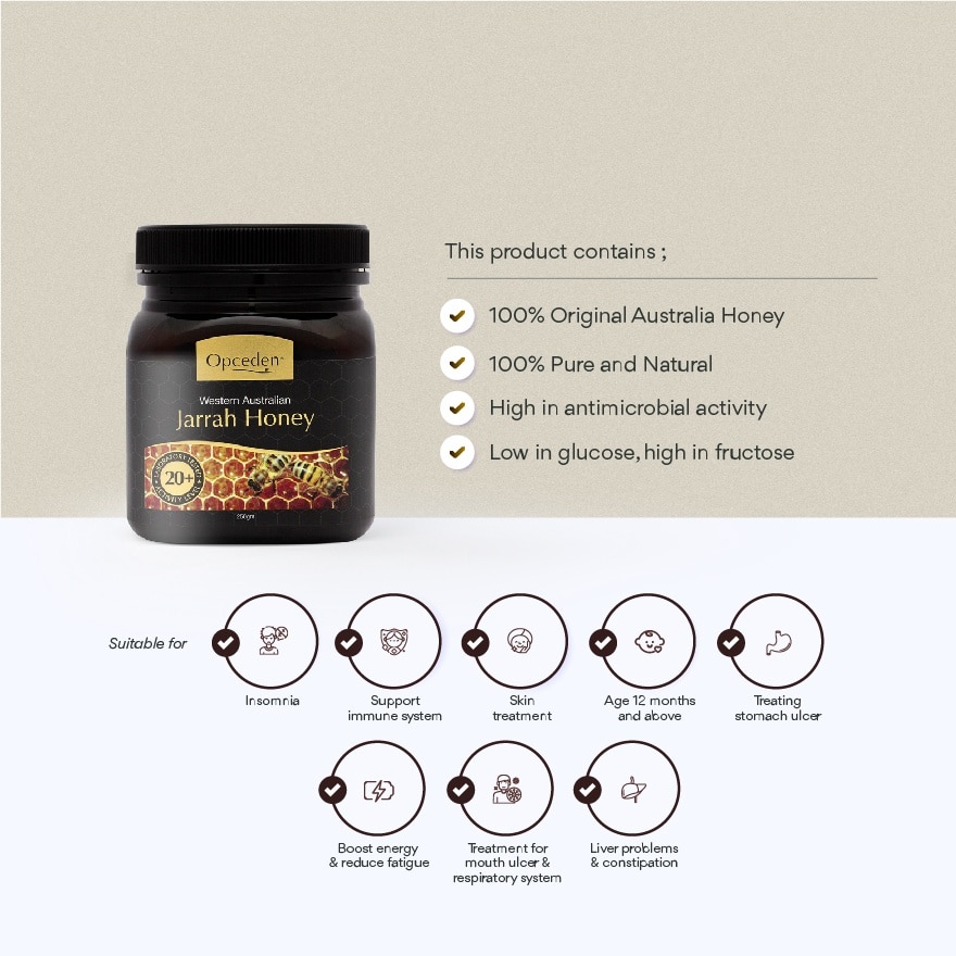 Jarrah Honey Ta20+ 250gm
