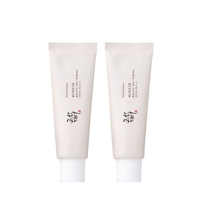 Relief Sun : Rice + Probiotics SPF50+PA++++ 50ml (Duo Set)