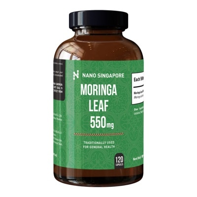 NANO SINGAPORE Moringa Leaf 1100mg - 90 Nutrients 46 Antioxidants, Green Superfood, Multivitamin
