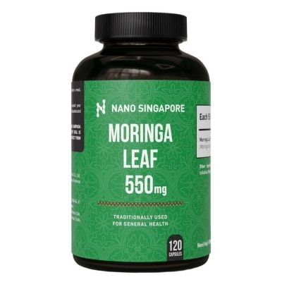 NANO SINGAPORE Moringa Leaf 1100mg - 90 Nutrients 46 Antioxidants, Green Superfood, Multivitamin