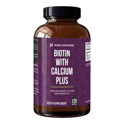 NANO SINGAPORE Biotin with Calcium 12120mcg - Hair Vitamins For Hair Loss + Coconut Oil