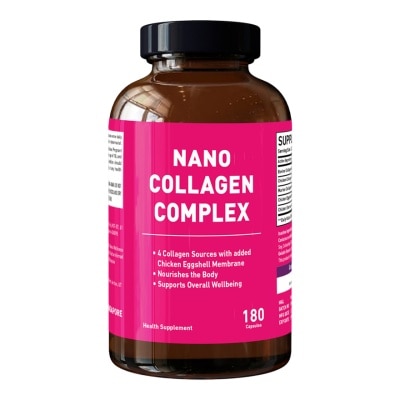 NANO SINGAPORE Nano Collagen Complex Types 1/2/3/5/10 - 180 Gelatin Capsule