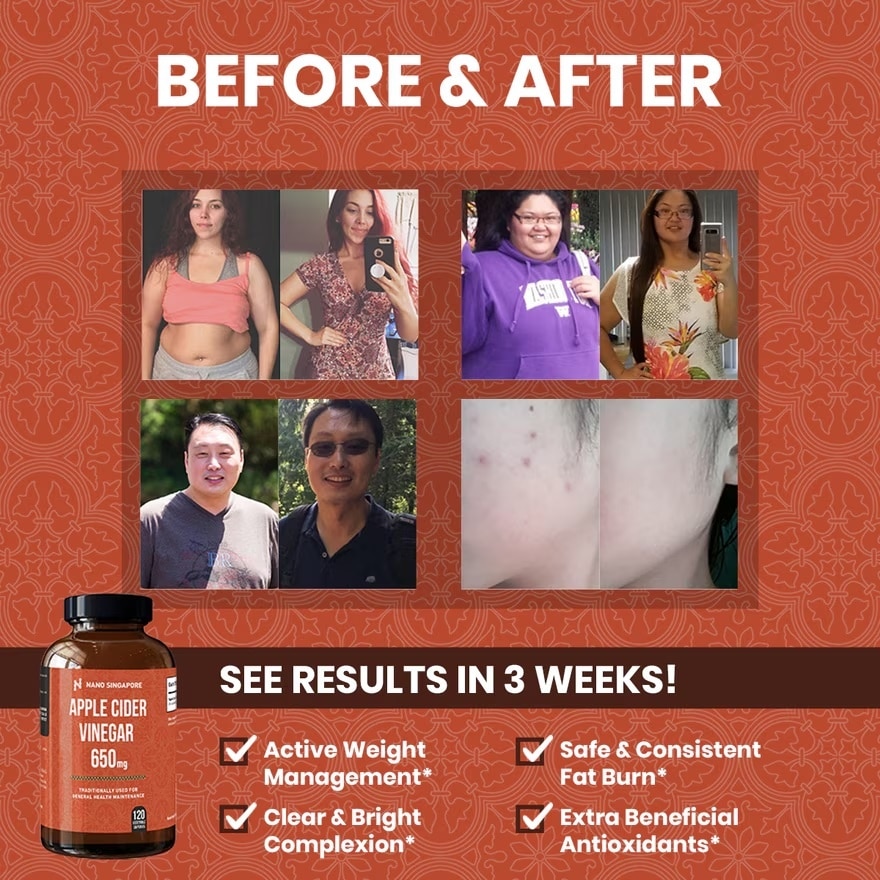 Apple Cider Vinegar Capsule - 120 Vegetable Capsules