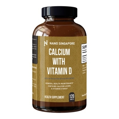 NANO SINGAPORE Pure Calcium with Vitamin D - 120 Tablets