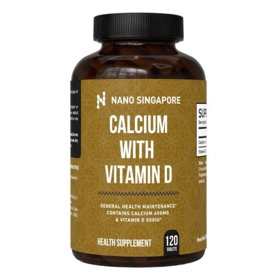 NANO SINGAPORE Pure Calcium with Vitamin D - 120 Tablets