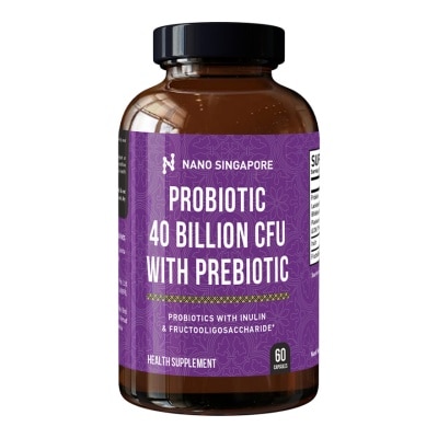 NANO SINGAPORE Probiotics 40 Billion CFU with Prebiotic - 60 Vegetable Capsules