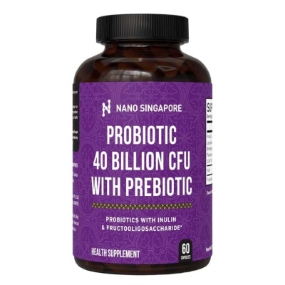NANO SINGAPORE Probiotics 40 Billion CFU with Prebiotic - 60 Vegetable Capsules