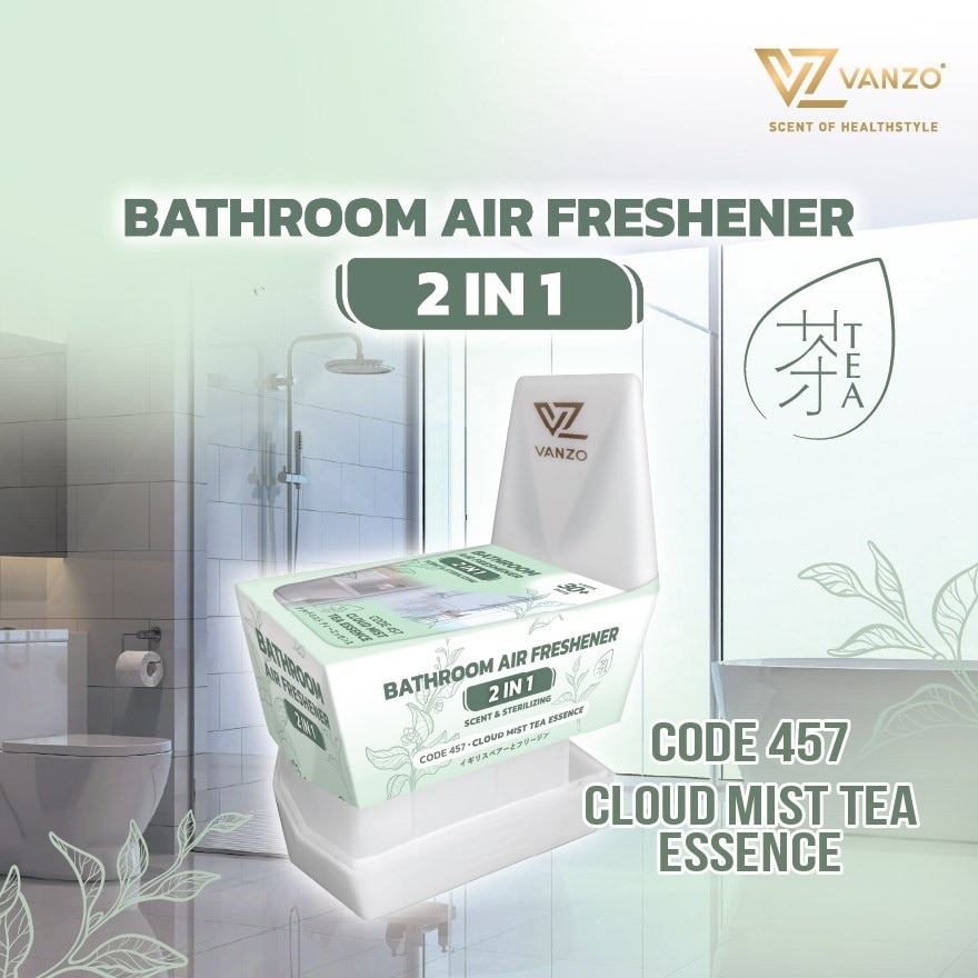 2 IN 1 Bathroom air freshener cloud mist tea essence 115g