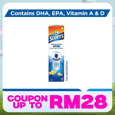 SCOTT'S Emulsion Cod Liver Oil Original DHA & EPA 200ML