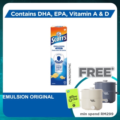 SCOTT'S Emulsion Cod Liver Oil Original DHA & EPA 200ML