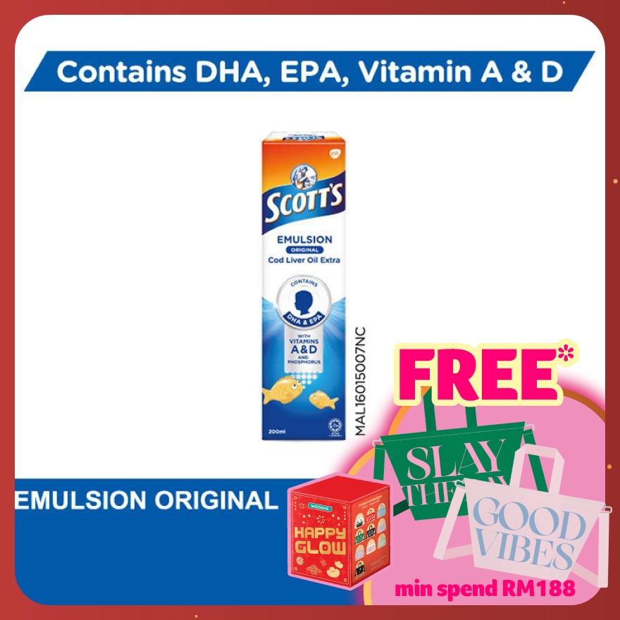 Emulsion Cod Liver Oil Original DHA & EPA 200ML