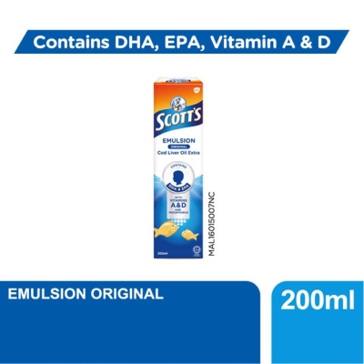 SCOTT'S - Emulsion Cod Liver Oil Original DHA & EPA 200ML