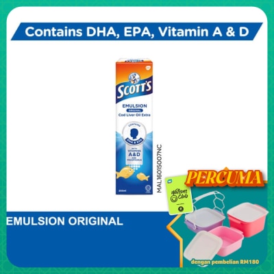 SCOTT'S - Emulsion Cod Liver Oil Original DHA & EPA 200ML