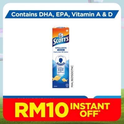 SCOTT'S Emulsion Cod Liver Oil Original DHA & EPA 200ML