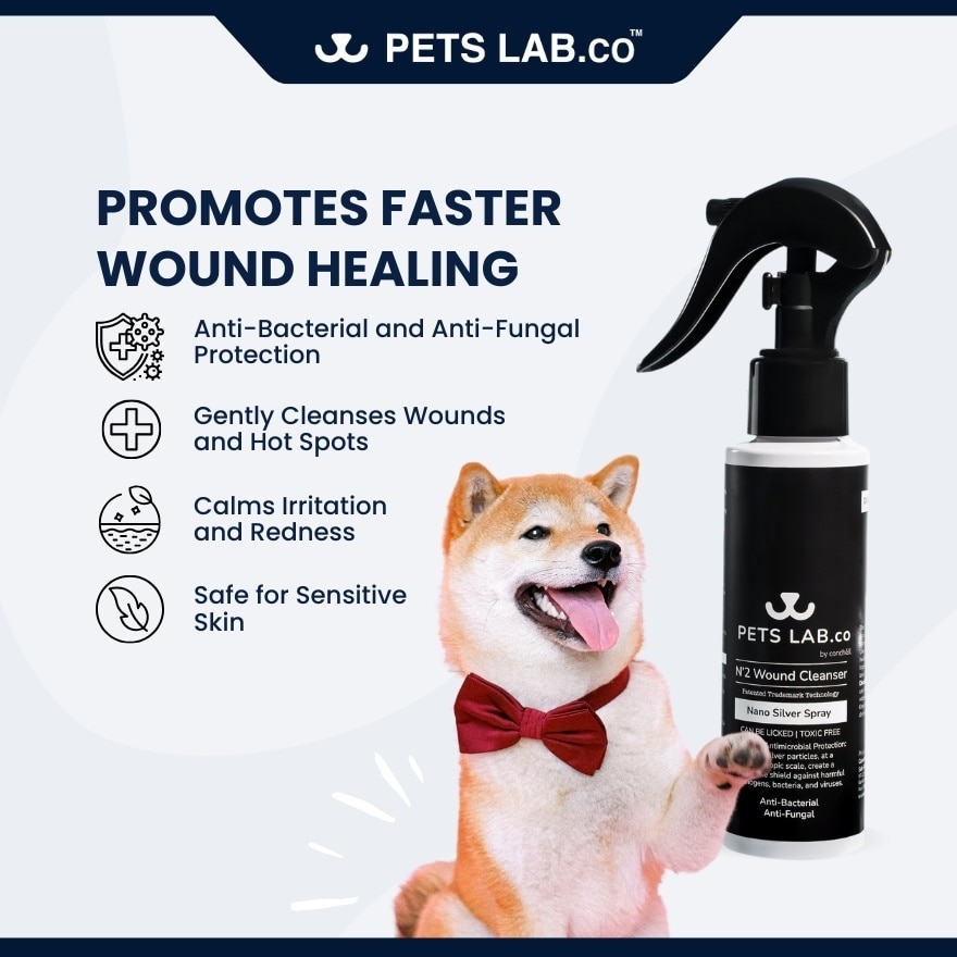 N'2 Pet Wound Cleanser Nano Silver Spray 100ml
