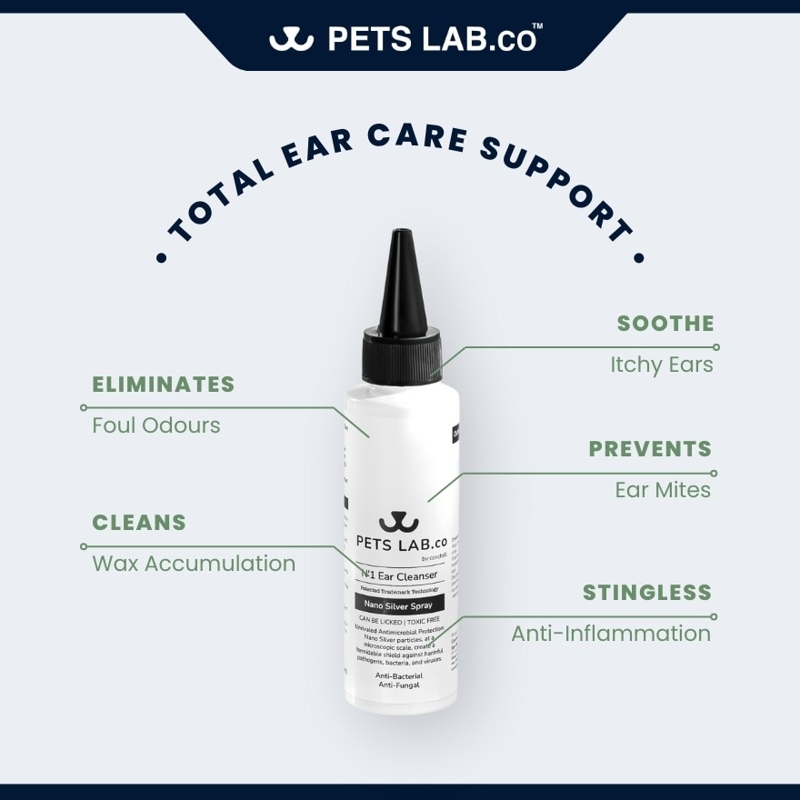 N'1 Pet Ear Cleanser Nano Silver Spray 100ml