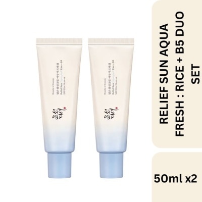 BEAUTY OF JOSEON Relief Sun: Aqua Fresh + Rice SPF50+PA++++ 50ml (Duo Set)