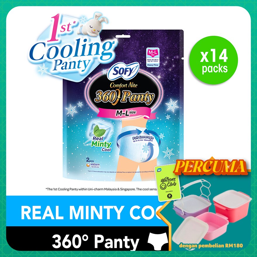 Comfort Night Cool Panty M-L 2S x14