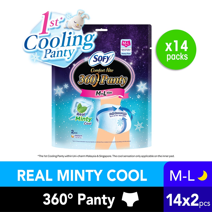 Comfort Night Cool Panty M-L 2S x14