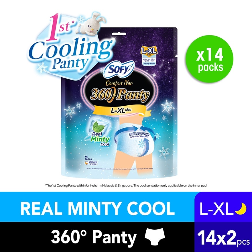 Comfort Night Cool Panty L-XL 2Sx14