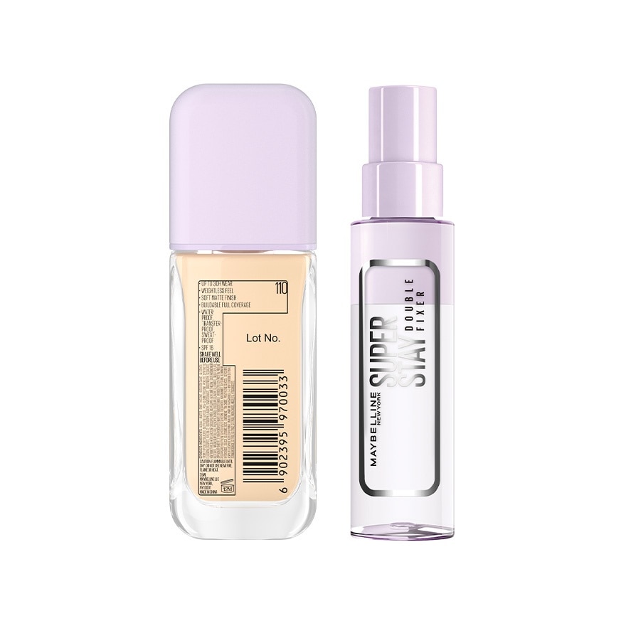 Superstay Lumi Matte Liquid Foundation 110 & Fixer Spray Set