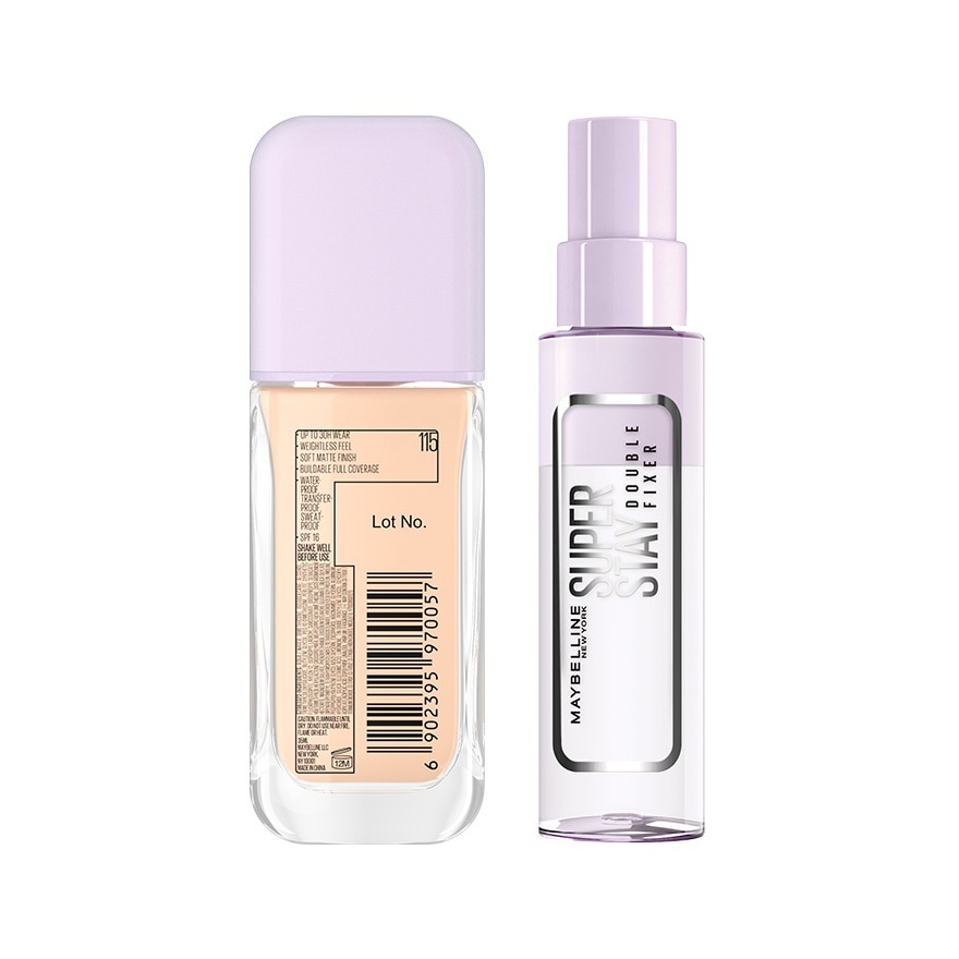 Superstay Lumi Matte Liquid Foundation 115 & Fixer Spray Set