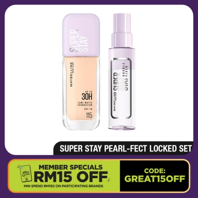 MAYBELLINE Superstay Lumi Matte Liquid Foundation 115 & Fixer Spray Set