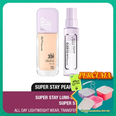 MAYBELLINE - Superstay Lumi Matte Liquid Foundation 115 & Fixer Spray Set