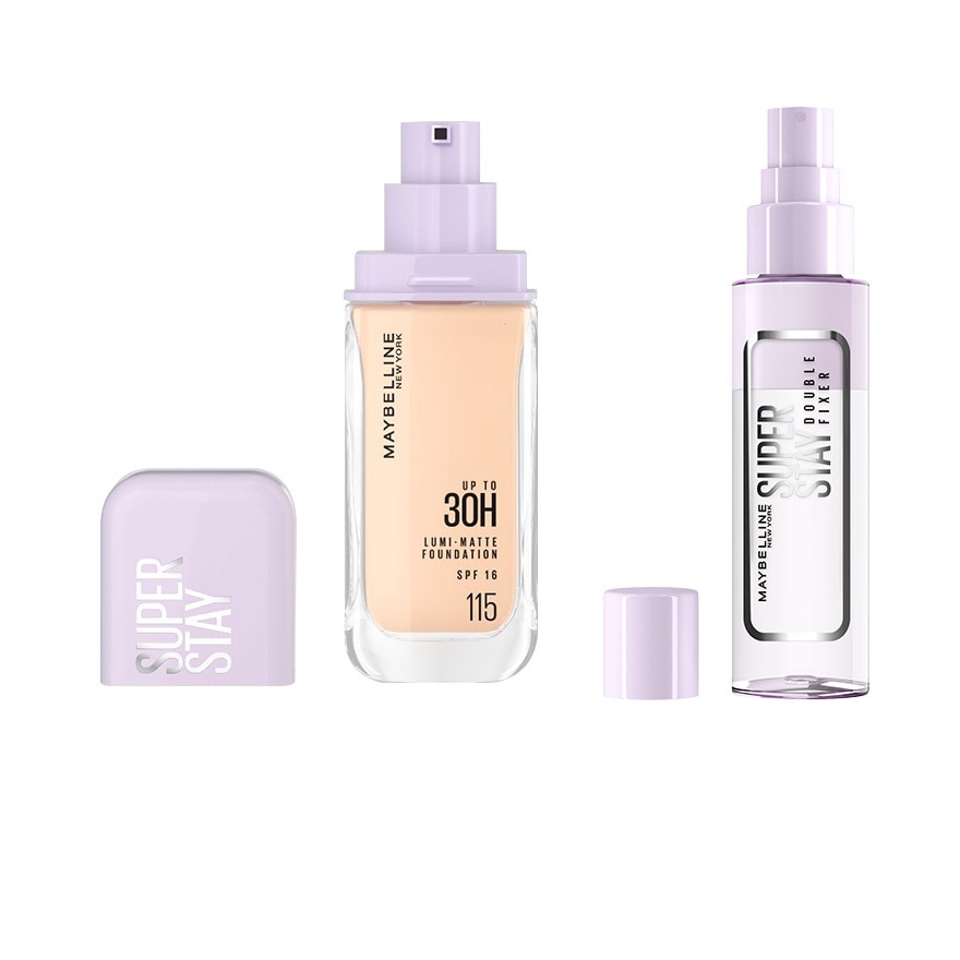 Superstay Lumi Matte Liquid Foundation 115 & Fixer Spray Set