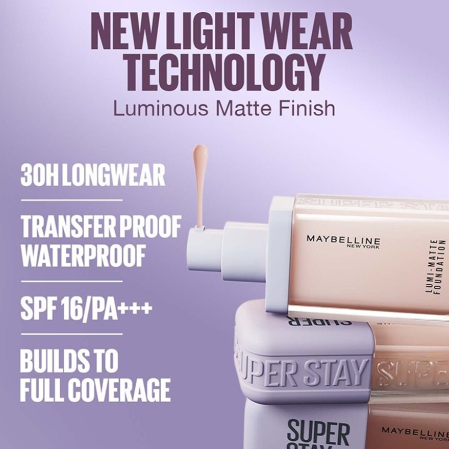 Superstay Lumi Matte Liquid Foundation 120 & Fixer Spray Set