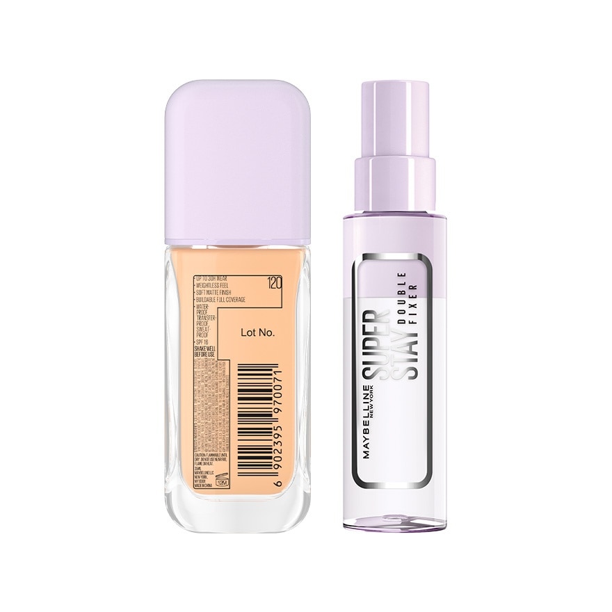 Superstay Lumi Matte Liquid Foundation 120 & Fixer Spray Set