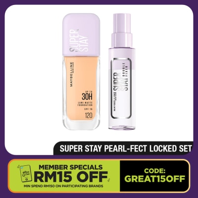 MAYBELLINE Superstay Lumi Matte Liquid Foundation 120 & Fixer Spray Set