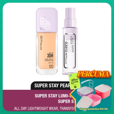 MAYBELLINE - Superstay Lumi Matte Liquid Foundation 120 & Fixer Spray Set