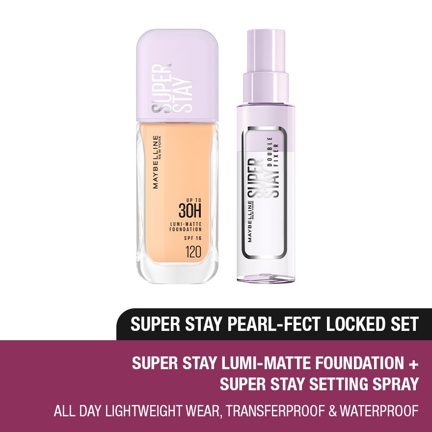 Superstay Lumi Matte Liquid Foundation 120 & Fixer Spray Set