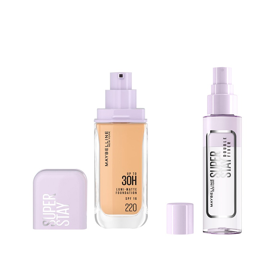 Superstay Lumi Matte Liquid Foundation 220 & Fixer Spray Set image