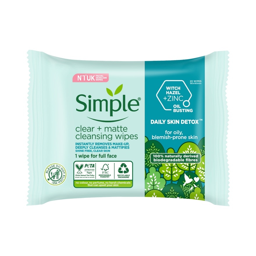 Daily Skin Detox Cleansing Wipes 20s