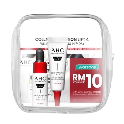 AHC [Not For Sale]Colla-Juvenation Lift 4 Intra-Serum 5ml & Eye Cream 5ml + RM10 Voucher Set