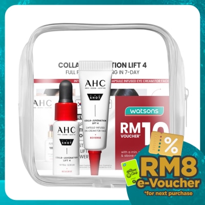 AHC [Not For Sale]Colla-Juvenation Lift 4 Intra-Serum 5ml & Eye Cream 5ml + RM10 Voucher Set