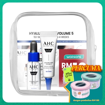 AHC [Not For Sale] Hyaluro-Deep Volume 5 Intra-Serum 5ml & Eye Cream 5ml + RM10 Voucher set