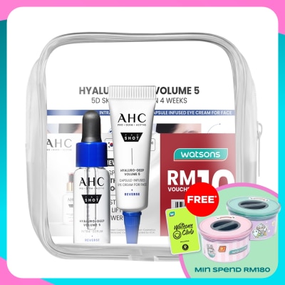AHC [Not For Sale] Hyaluro-Deep Volume 5 Intra-Serum 5ml & Eye Cream 5ml + RM10 Voucher set