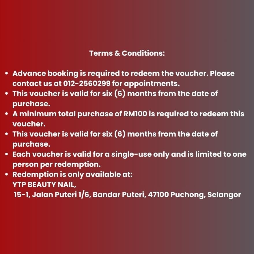 YTP Beauty RM100 Cash Voucher