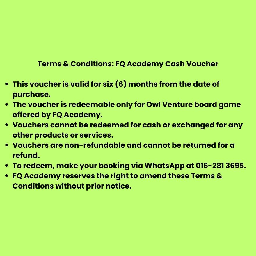 FQ Academy RM100 Cash Voucher