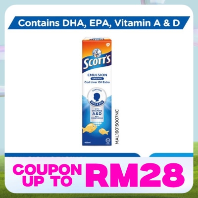 SCOTT'S Emulsion Cod Liver Oil Original DHA & EPA 400ML