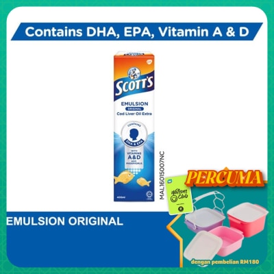 SCOTT'S - Emulsion Cod Liver Oil Original DHA & EPA 400ML