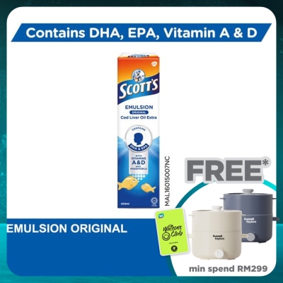 SCOTT'S Emulsion Cod Liver Oil Original DHA & EPA 400ML