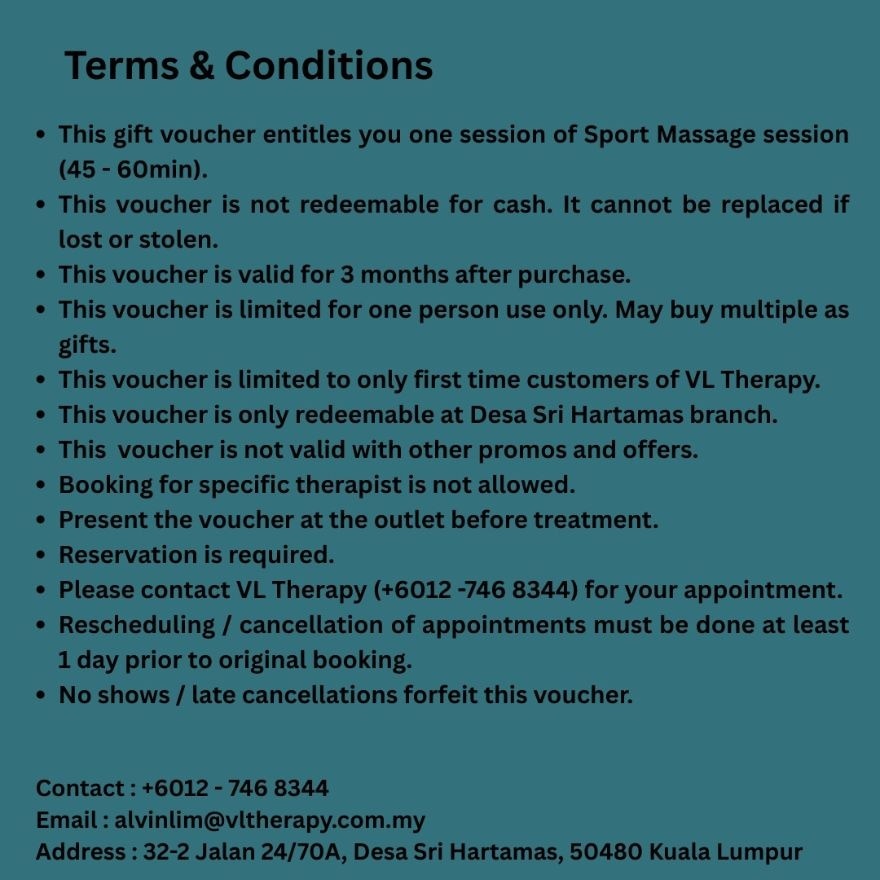 Element RM216 Sport Massage Voucher