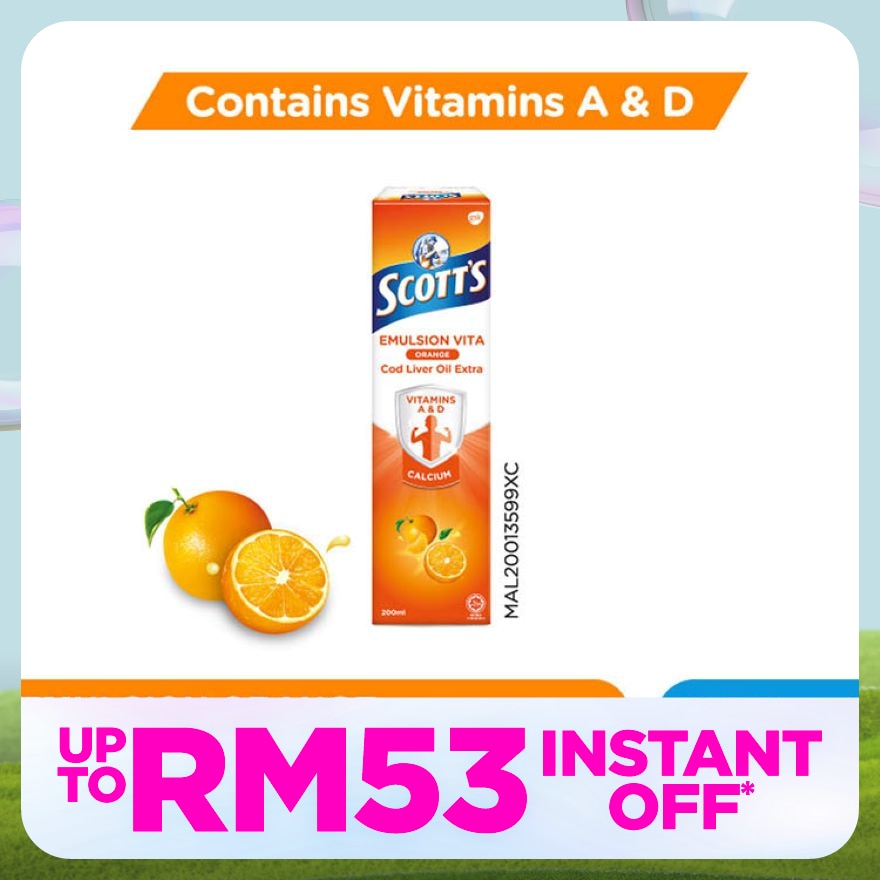 Emulsion Cod Liver Oil Orange Vit A & D 200ML