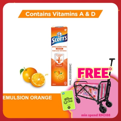 SCOTT'S Emulsion Cod Liver Oil Orange Vit A & D 200ML