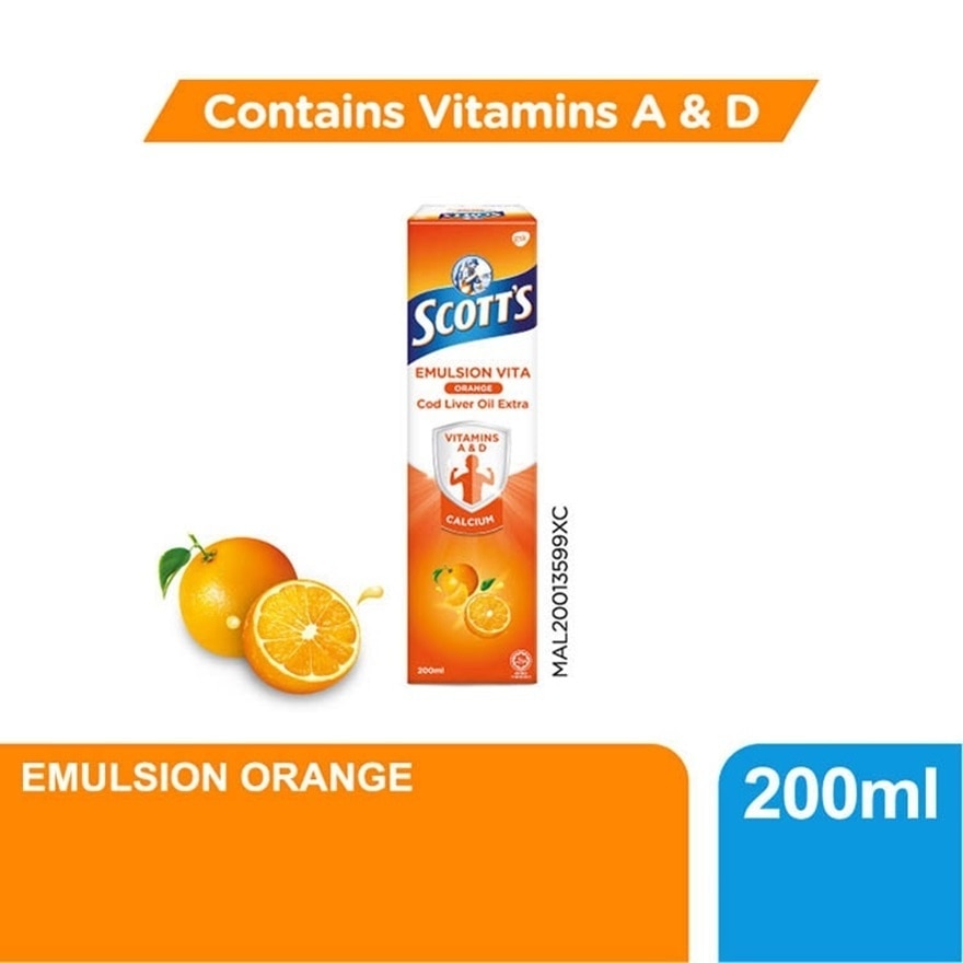 Emulsion Cod Liver Oil Orange Vit A & D 200ML